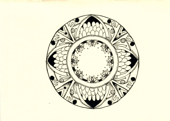 Hand Drawn Mandala Note Cards-LetterSeals.com