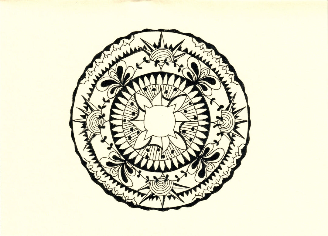 Hand Drawn Mandala Note Cards-LetterSeals.com