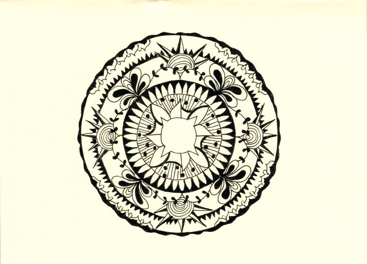 Hand Drawn Mandala Note Cards-LetterSeals.com