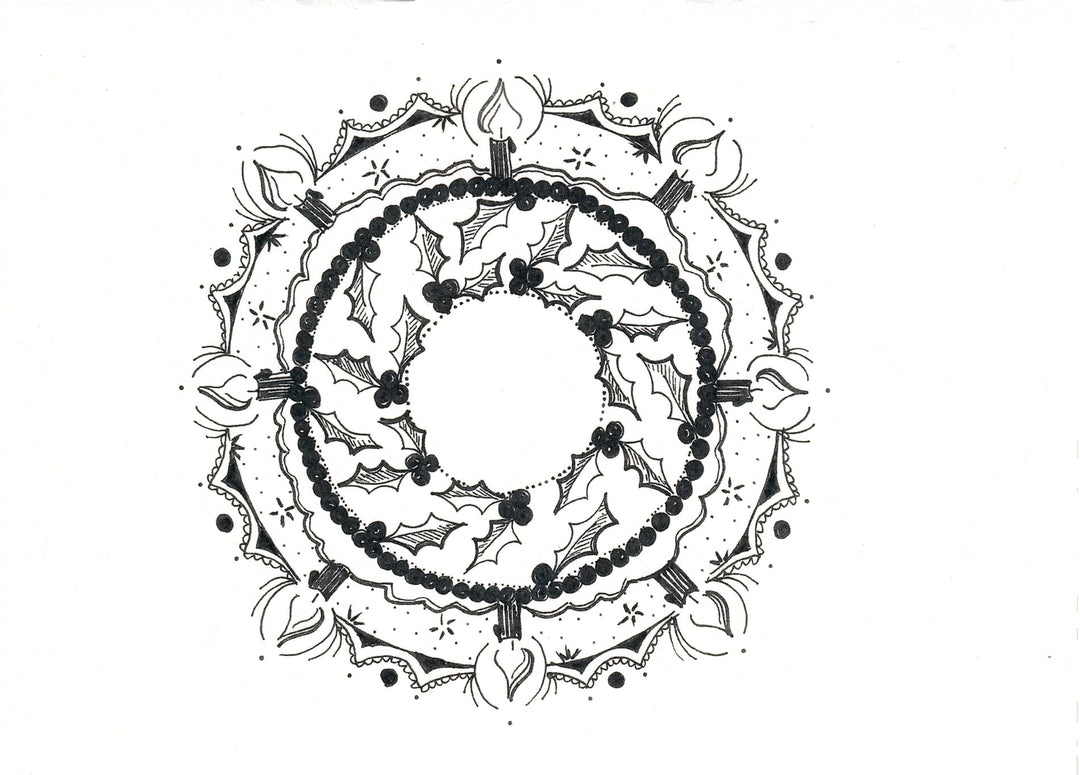 Hand Drawn Mandala Note Cards-LetterSeals.com