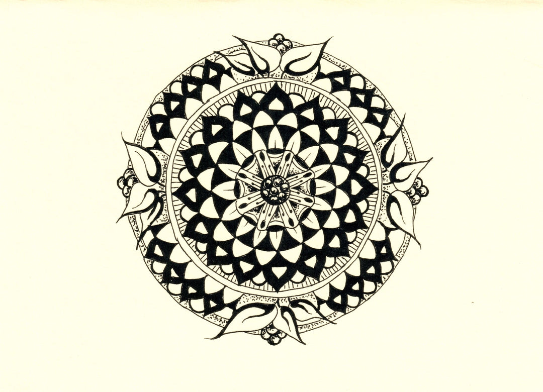 Hand Drawn Mandala Note Cards-LetterSeals.com