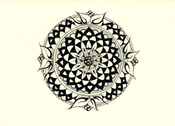 Hand Drawn Mandala Note Cards-LetterSeals.com