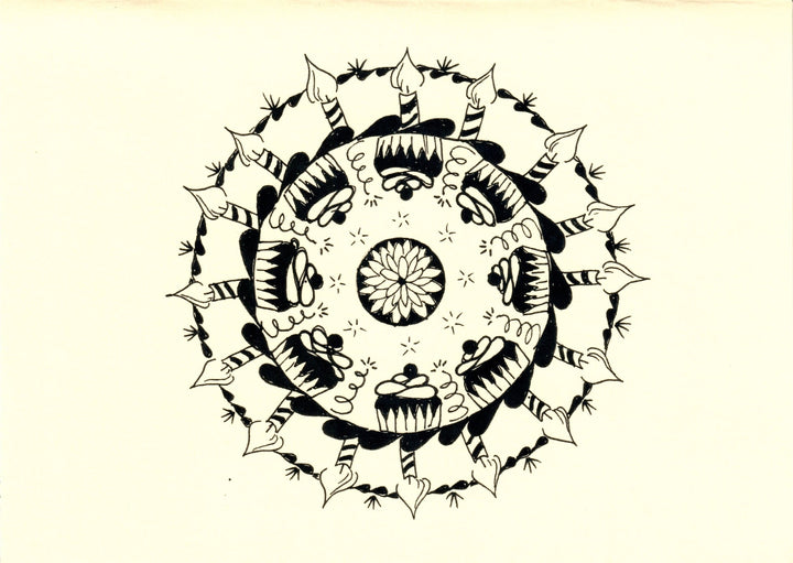Hand Drawn Mandala Note Cards-LetterSeals.com