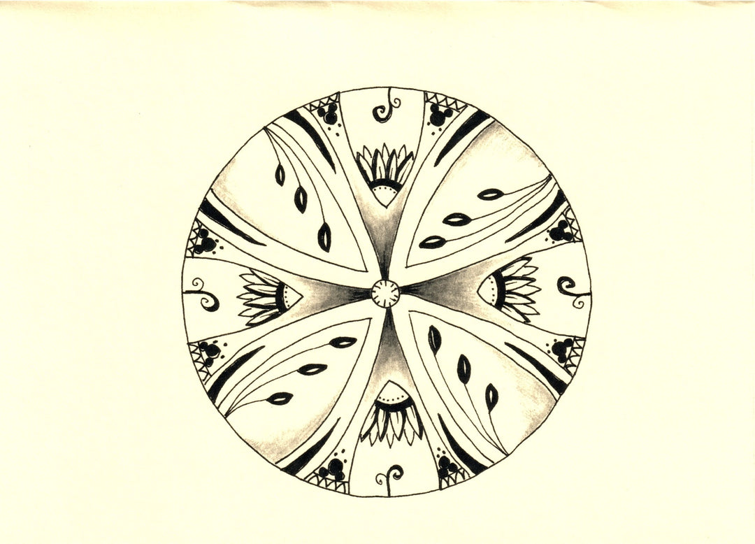 Hand Drawn Mandala Note Cards-LetterSeals.com
