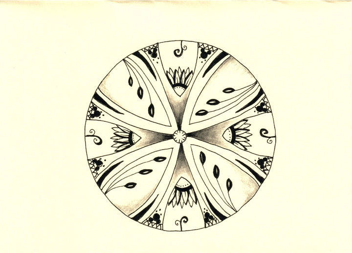 Hand Drawn Mandala Note Cards-LetterSeals.com