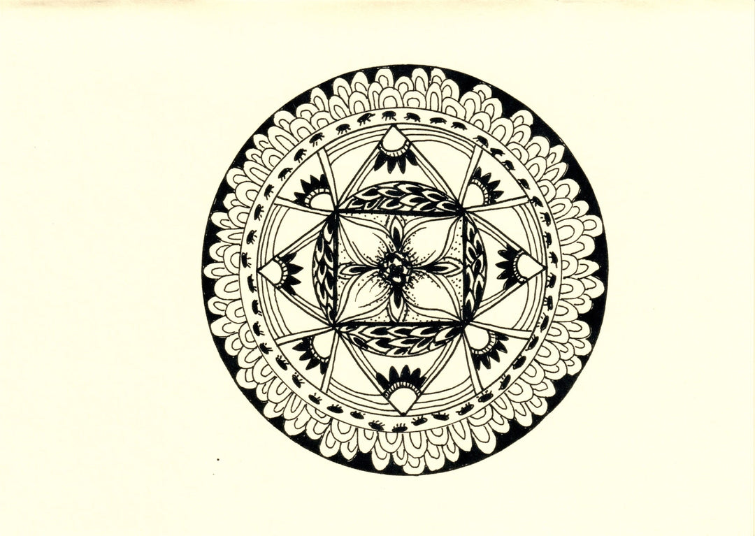 Hand Drawn Mandala Note Cards-LetterSeals.com
