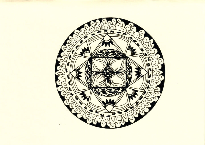 Hand Drawn Mandala Note Cards-LetterSeals.com