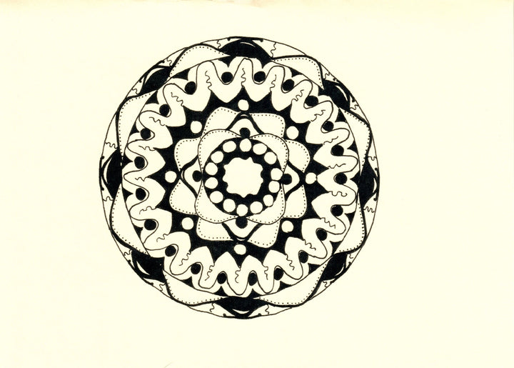 Hand Drawn Mandala Note Cards-LetterSeals.com