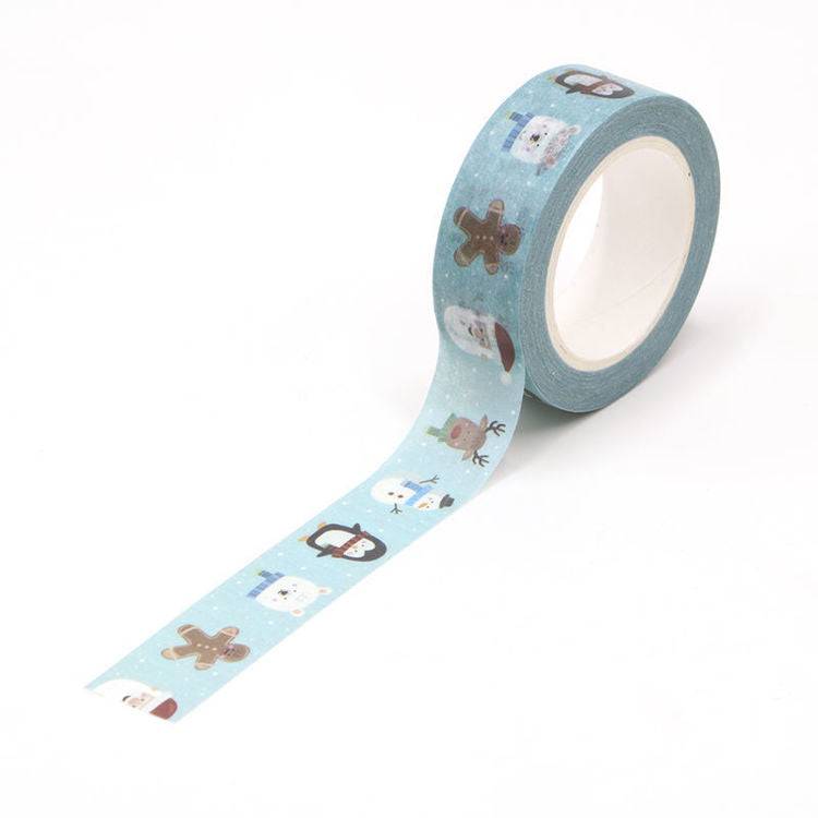 Happy Christmas Faces Washi Tape-LetterSeals.com