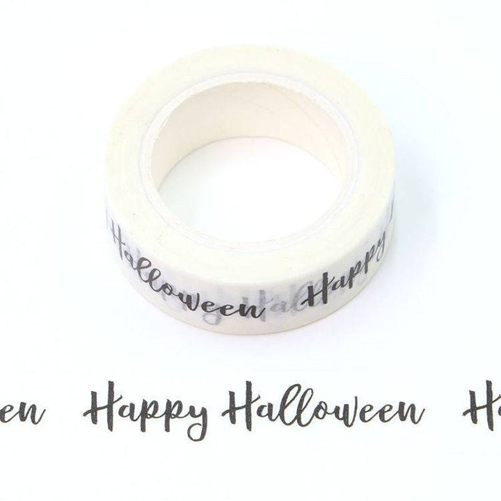 Happy Halloween Script Washi Tape-LetterSeals.com