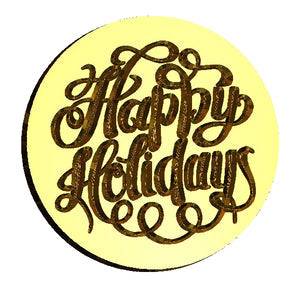 Happy Holidays #2 Wax Seal Stamp- Made in USA- LetterSeals.com
