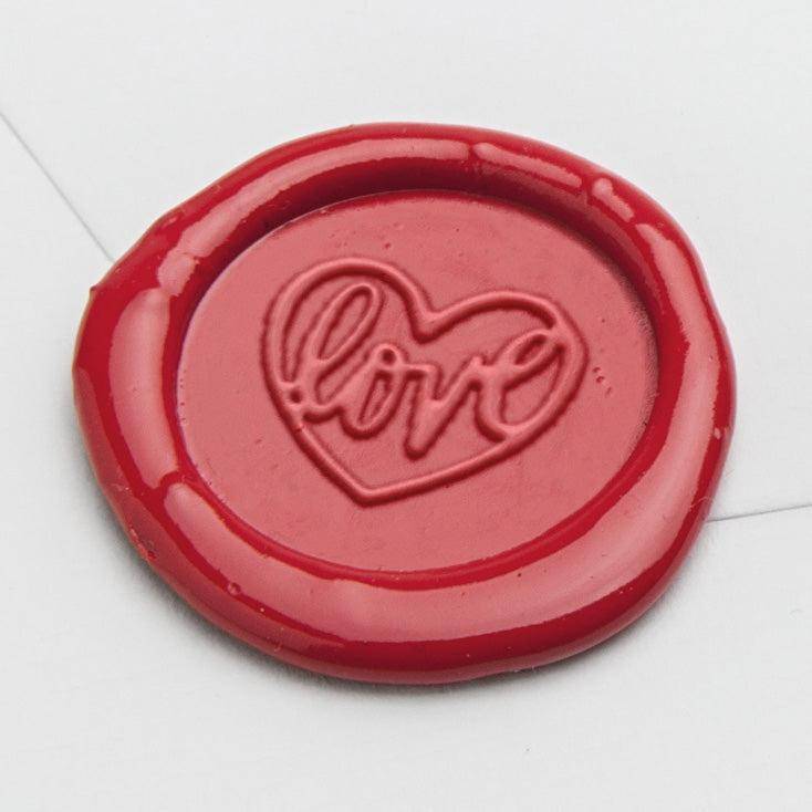 Heart Love Wax Seal Stamp- Made in USA- LetterSeals.com