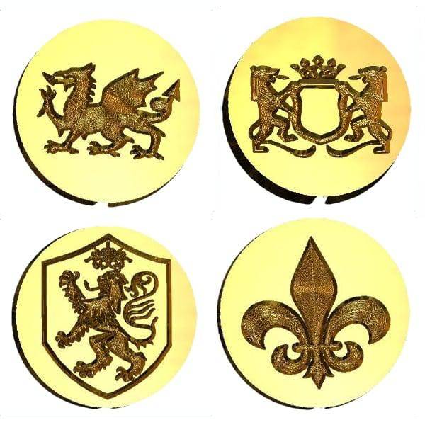 Heraldic & Medieval Designs Wax Seal Stamps- Made in USA- LetterSeals.com