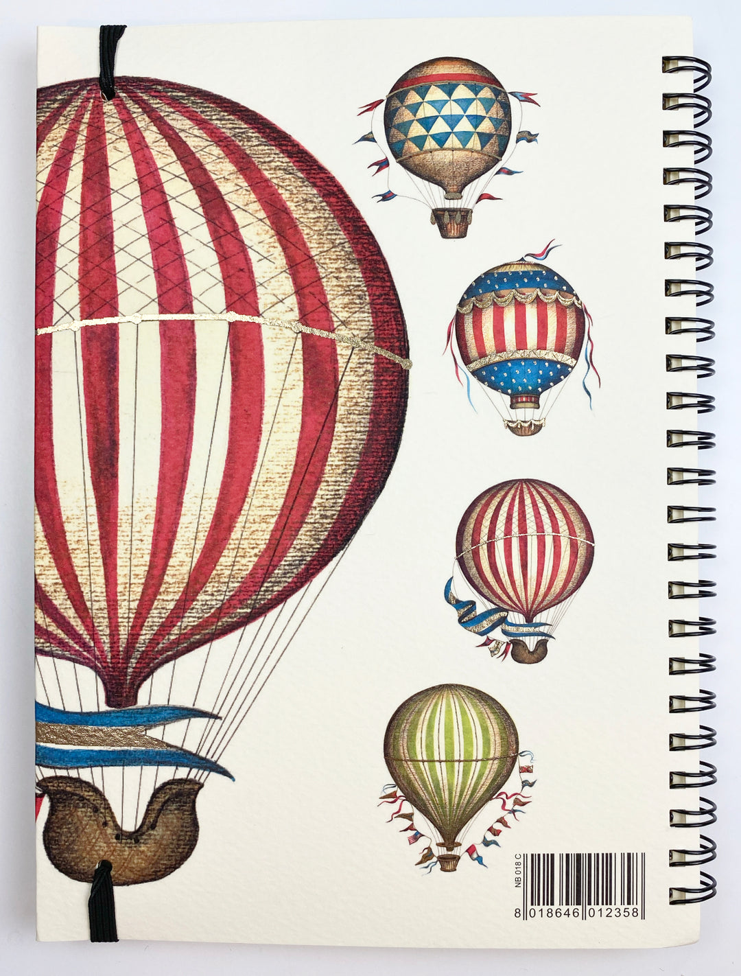 Hot Air Balloons Spiral Bound Notebook | Rossi 1931-LetterSeals.com
