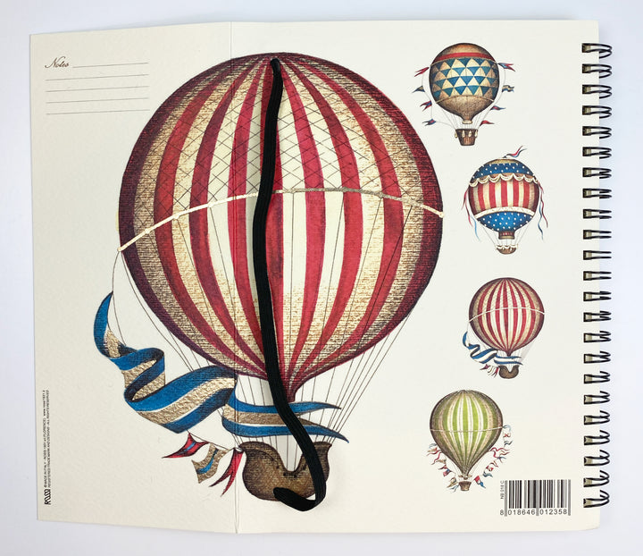 Hot Air Balloons Spiral Bound Notebook | Rossi 1931-LetterSeals.com