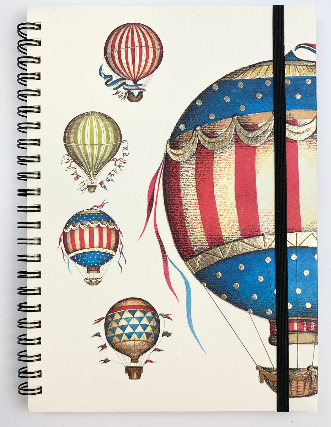 Hot Air Balloons Spiral Bound Notebook | Rossi 1931-LetterSeals.com
