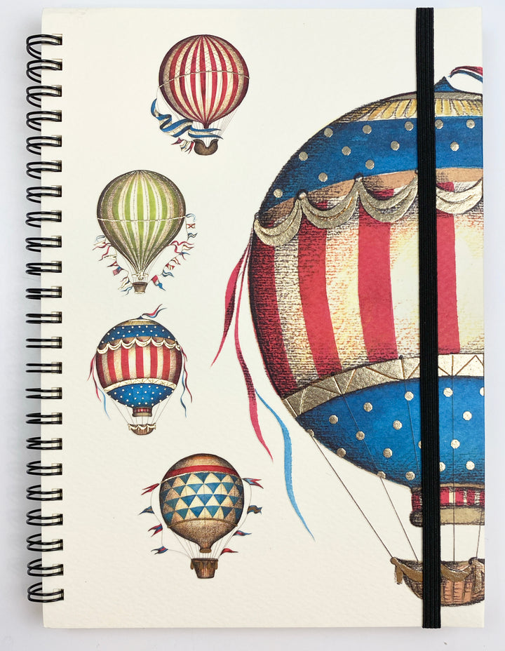 Hot Air Balloons Spiral Bound Notebook | Rossi 1931-LetterSeals.com