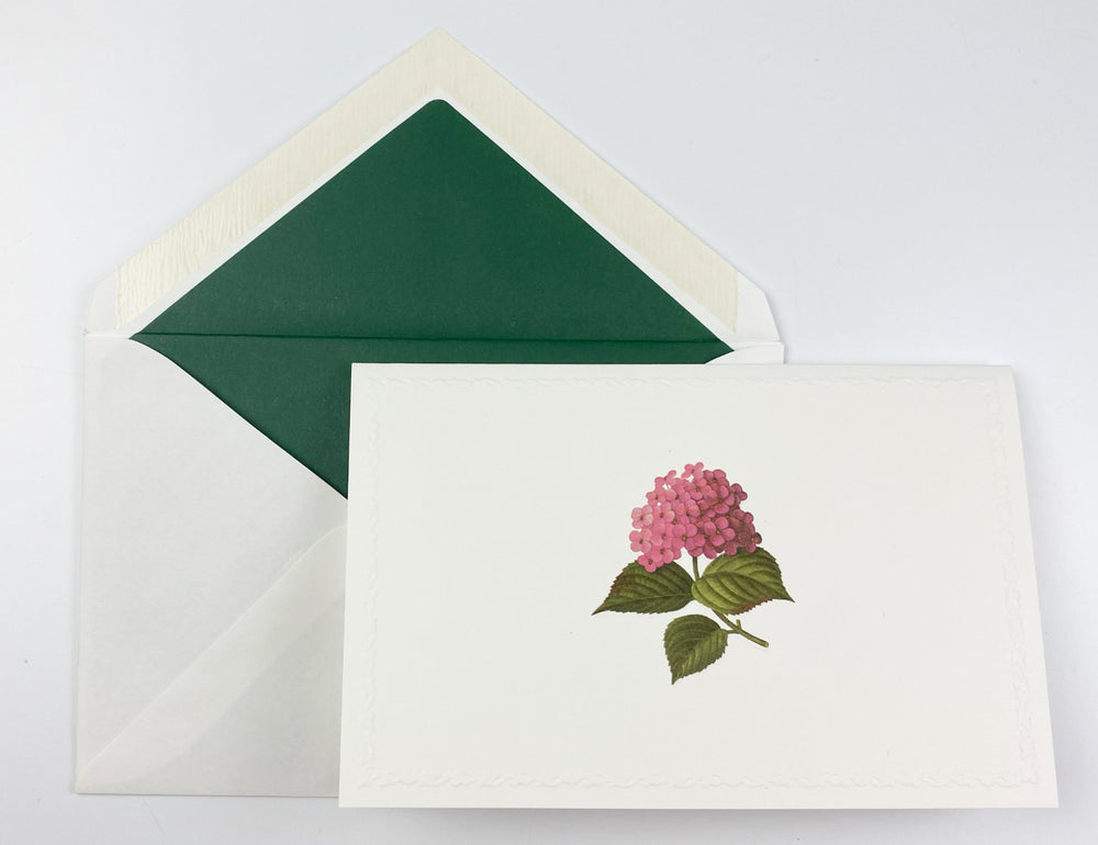 Hydrangea Motif Notecards | Rossi 1931 Italian Stationery-LetterSeals.com