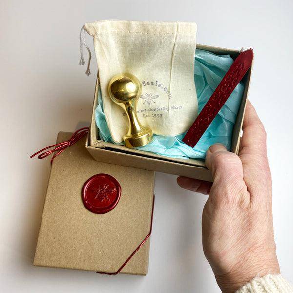 Wax Seal Kit,wax Seal Stamp Kit,with Stamp And Spoon,6 Brass Seals