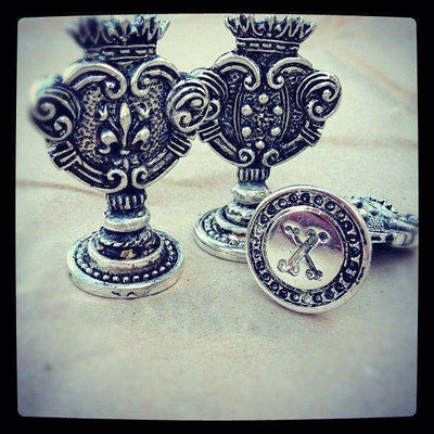 Italian Crafted Silver Bold Initial Wax Seal Stamps-LetterSeals.com
