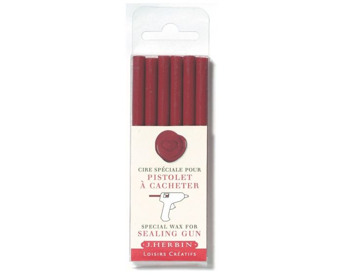 Burgundy j. herbin french glue gun sealing wax from letterseals.com