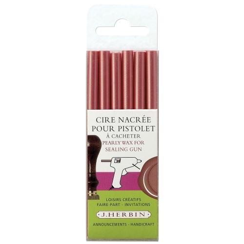 rose pearl j. herbin french glue gun sealing wax from letterseals.com