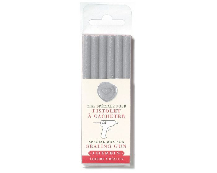 silver j. herbin french glue gun sealing wax from letterseals.com