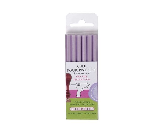 lilac j. herbin french glue gun sealing wax from letterseals.com