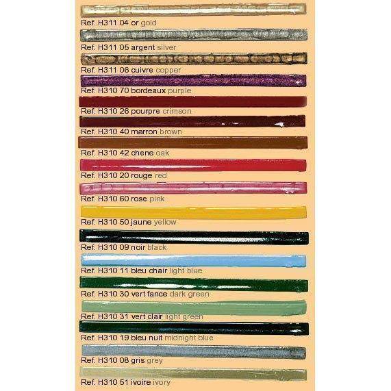 J.Herbin French "Cire Banque" Traditional Sealing Wax - Boxed Set of 10 Batons-LetterSeals.com