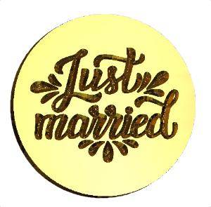 Just Married Wax Seal Stamp- Made in USA- LetterSeals.com