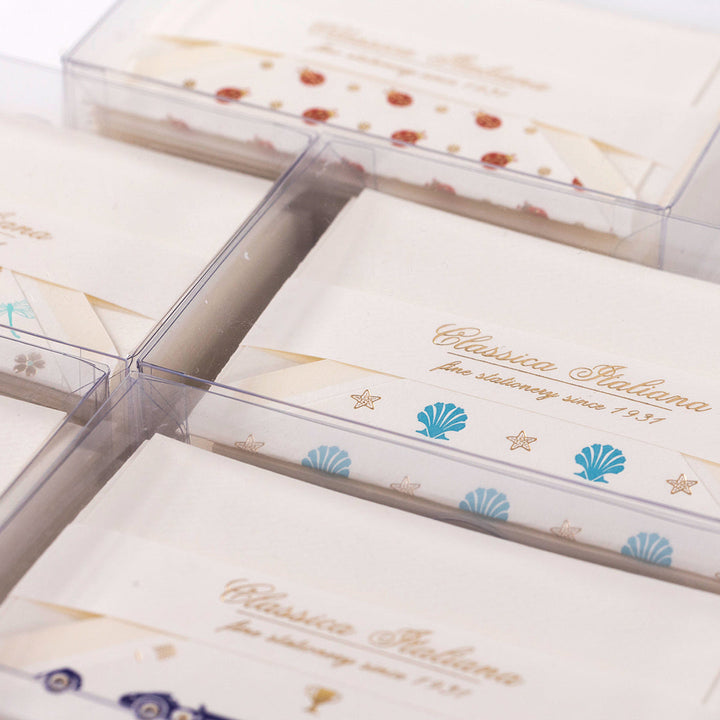 Ladybug + Flowers | Foil Stamped Note Cards | Rossi 1931 Italian Stationery-LetterSeals.com