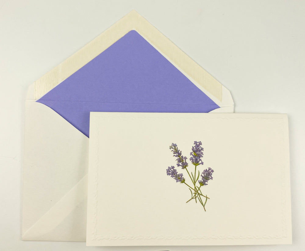 Lavender Motif Notecards | Rossi 1931 Italian Stationery-LetterSeals.com