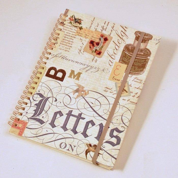 Letters Spiral Wire Bound Notebook - Rossi 1931-LetterSeals.com