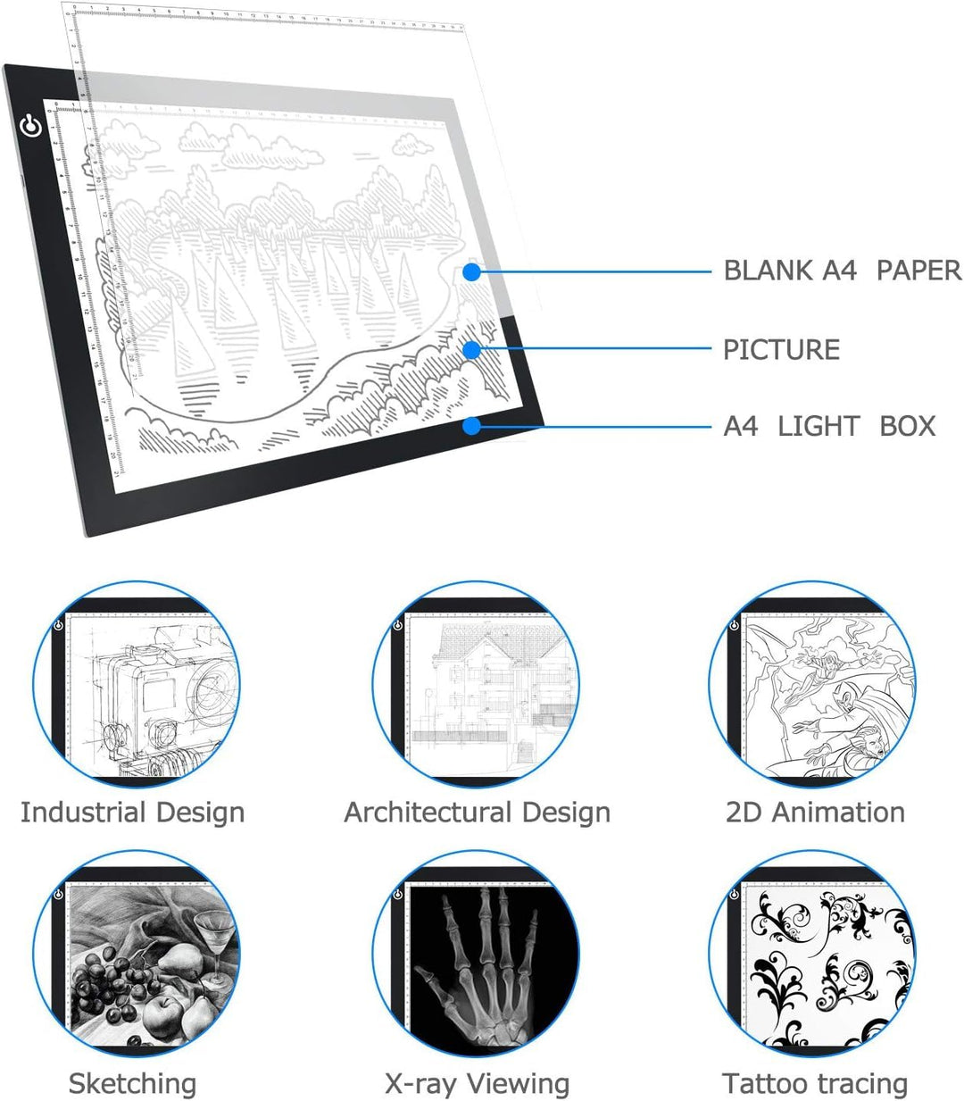 Light Tracing Box with USB Power-LetterSeals.com