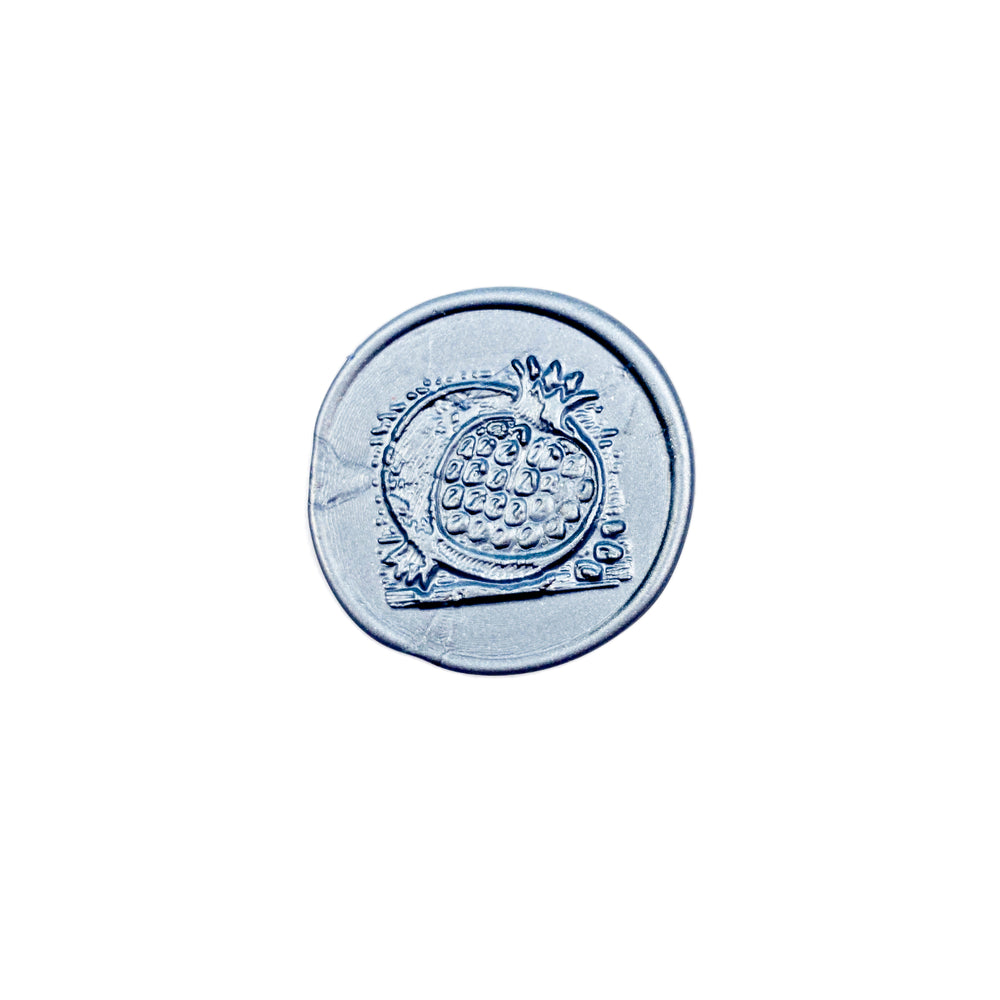 Linocut Pomegranate Wax Seal Stamp- Made in USA- LetterSeals.com
