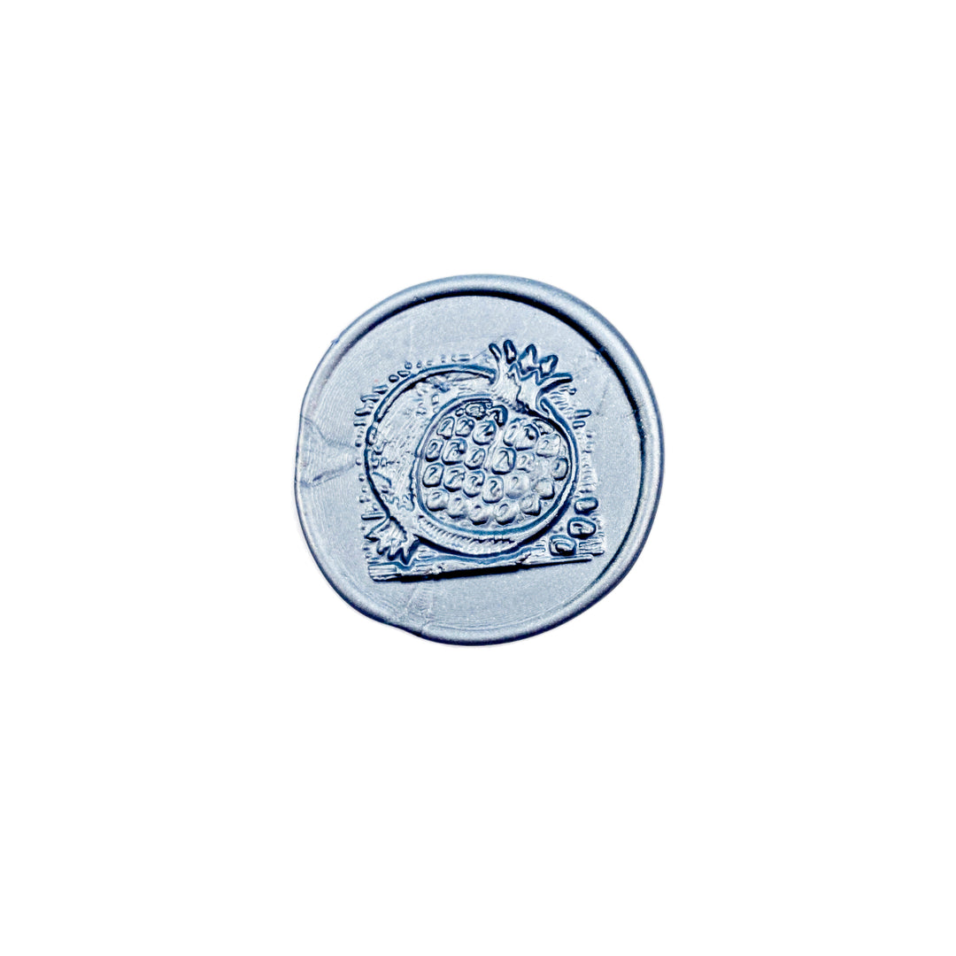 Linocut Pomegranate Wax Seal Stamp- Made in USA- LetterSeals.com