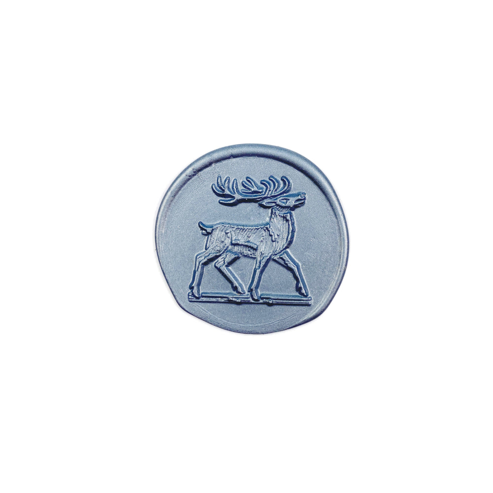 Linocut Reindeer Standing Wax Seal Stamp- Made in USA- LetterSeals.com