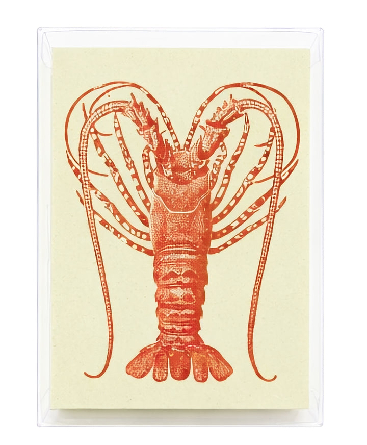 Lobster 18th Century 10 Note Card Set | Rossi 1931 Italian Stationery-LetterSeals.com