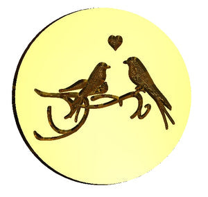 Lovebirds #2 Wax Seal Stamp- Made in USA- LetterSeals.com