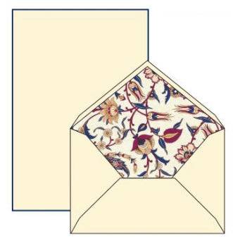 Maroon Arabesque Pattern | Rossi 1931 Italian Stationery-LetterSeals.com