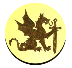 Medieval Dragon with Sword Wax Seal Stamp- Made in USA- LetterSeals.com