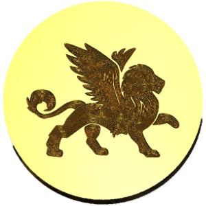 Medieval Winged Lion Wax Seal Stamp- Made in USA- LetterSeals.com