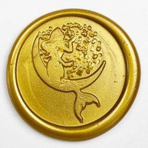 Mermaid + Moon Wax Seal Stamp- Made in USA- LetterSeals.com