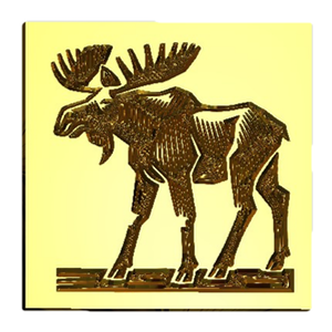 Moose Wax Seal Stamp, Woodcut Design- Made in USA- LetterSeals.com