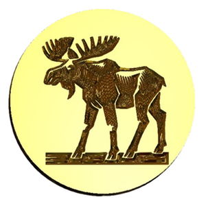 Moose Wax Seal Stamp, Woodcut Design- Made in USA- LetterSeals.com