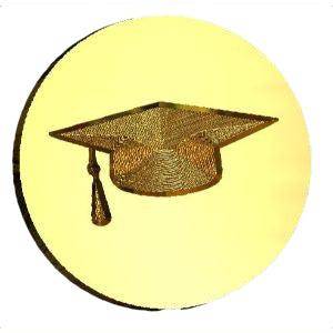 Mortarboard Wax Seal Stamp- Made in USA- LetterSeals.com