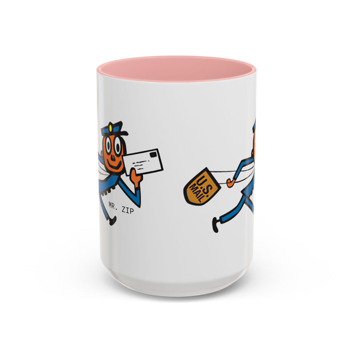Mr. Zip Coffee Mug - Fun Postman Design, Gifts for Mail Lovers, Unique Home Decor, Office Mug, Postal Service Collectible-LetterSeals.com