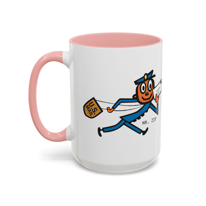 Mr. Zip Coffee Mug - Fun Postman Design, Gifts for Mail Lovers, Unique Home Decor, Office Mug, Postal Service Collectible-LetterSeals.com