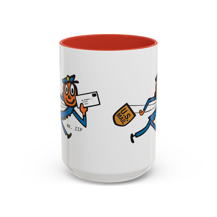 Mr. Zip Coffee Mug - Fun Postman Design, Gifts for Mail Lovers, Unique Home Decor, Office Mug, Postal Service Collectible-LetterSeals.com