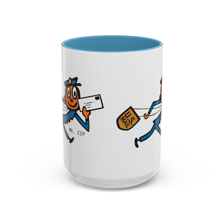 Mr. Zip Coffee Mug - Fun Postman Design, Gifts for Mail Lovers, Unique Home Decor, Office Mug, Postal Service Collectible-LetterSeals.com
